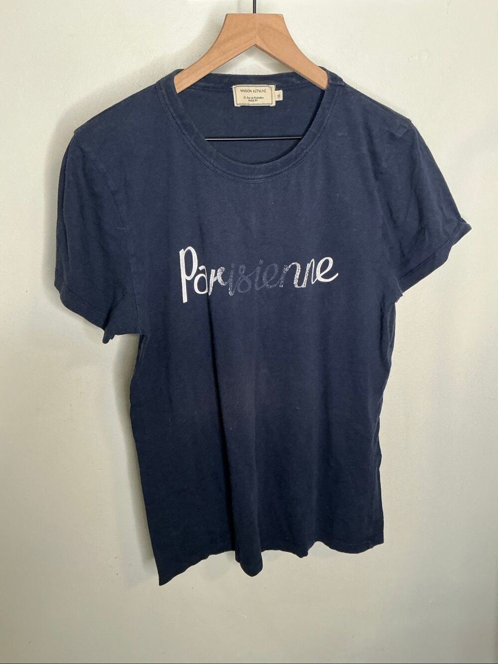 Maison Kitsun Pariseanne Shirt | Navy in XL
